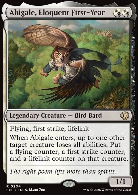 Abigale, Eloquent First-Year