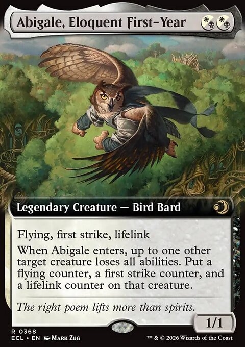 Abigale, Eloquent First-Year