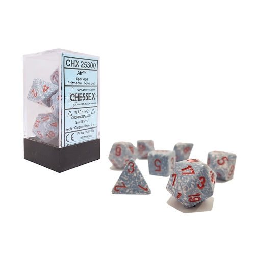 Air Speckled Polyhedral 7-Die Set Chessex CHX25300
