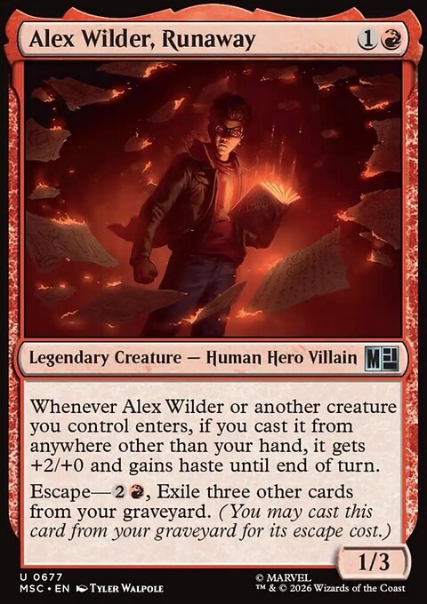 Alex Wilder, Runaway