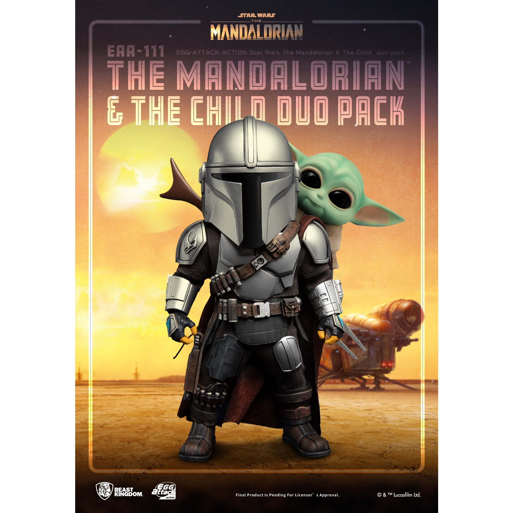 beast kingdom egg attack action star wars the mandalorian grogu duo pack main 31445 31445