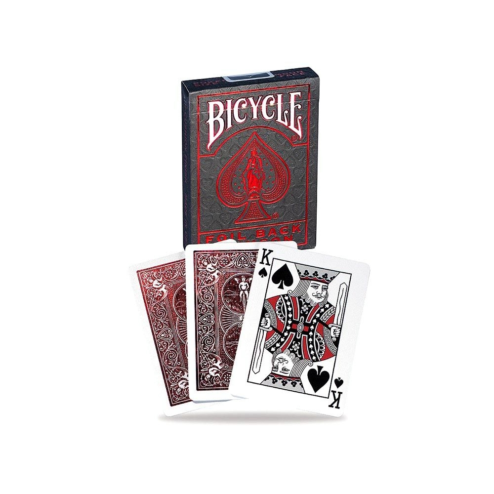 Bicycle foil back crimson playing cards outlet