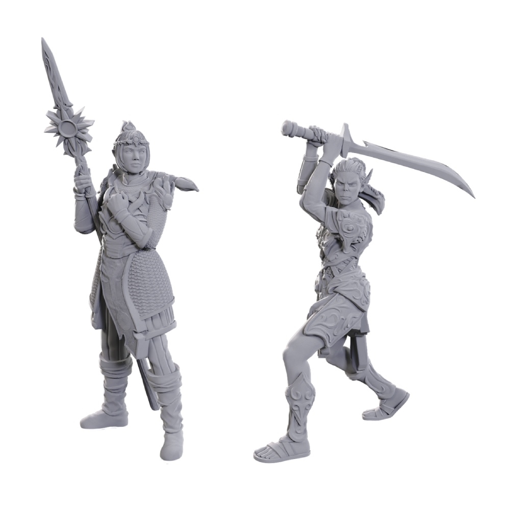 D&D Unpainted Baldur's Gate Miniatures Lae'zel & Shadowheart