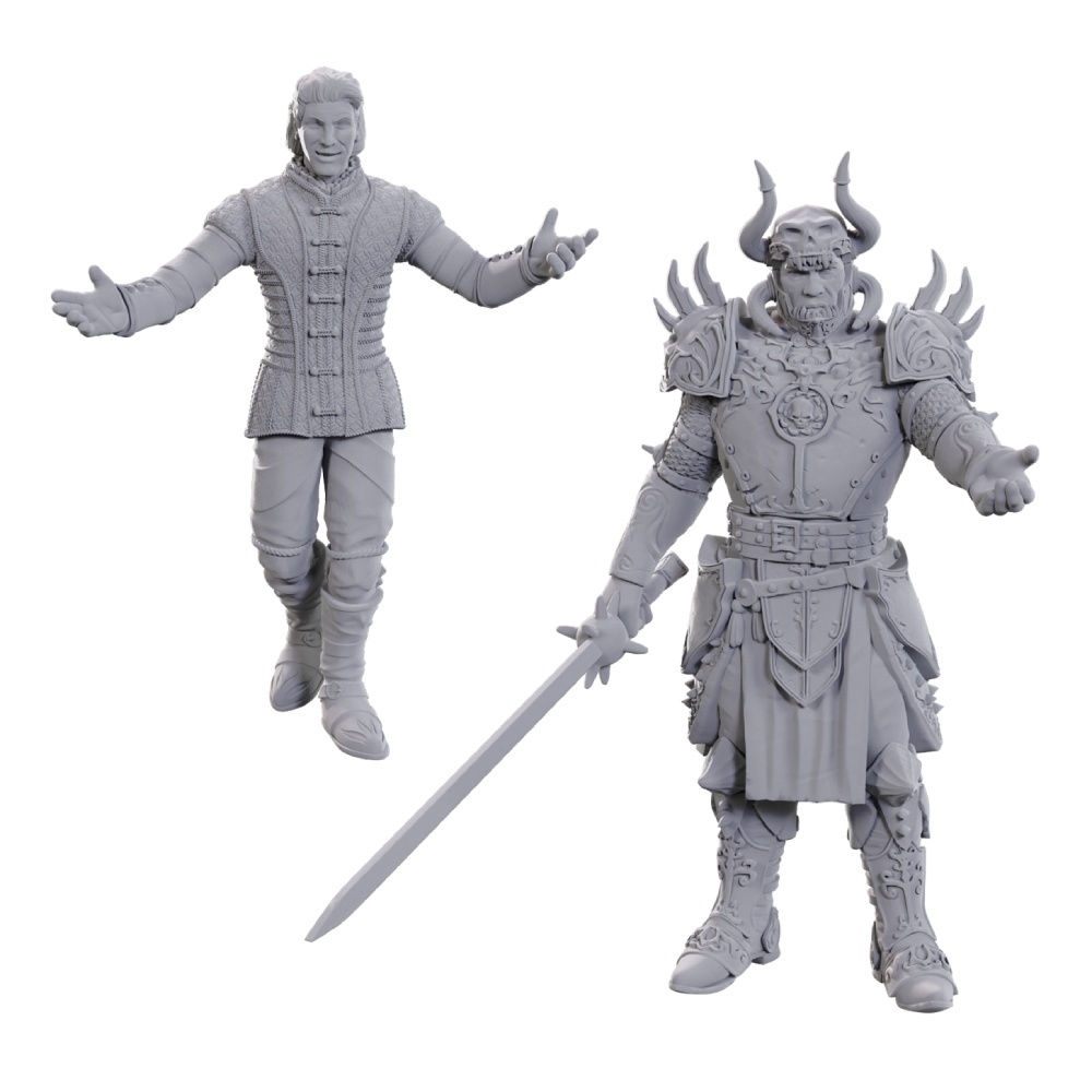 D&D Unpainted Baldur's Gate Miniatures Sarevok Anchev & Raphael
