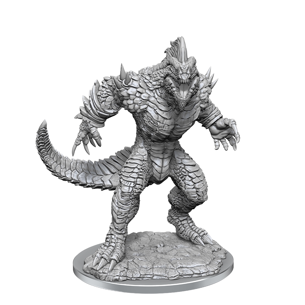 D&D Unpainted Nolzur's Marvelous Miniatures Lizardfolk Render