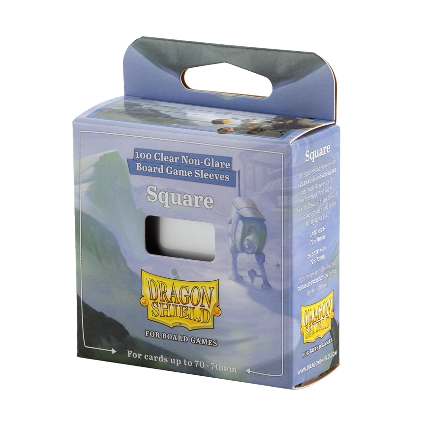 Dragon Shield Board Game Sleeves - Clear Non-Glare - Square
