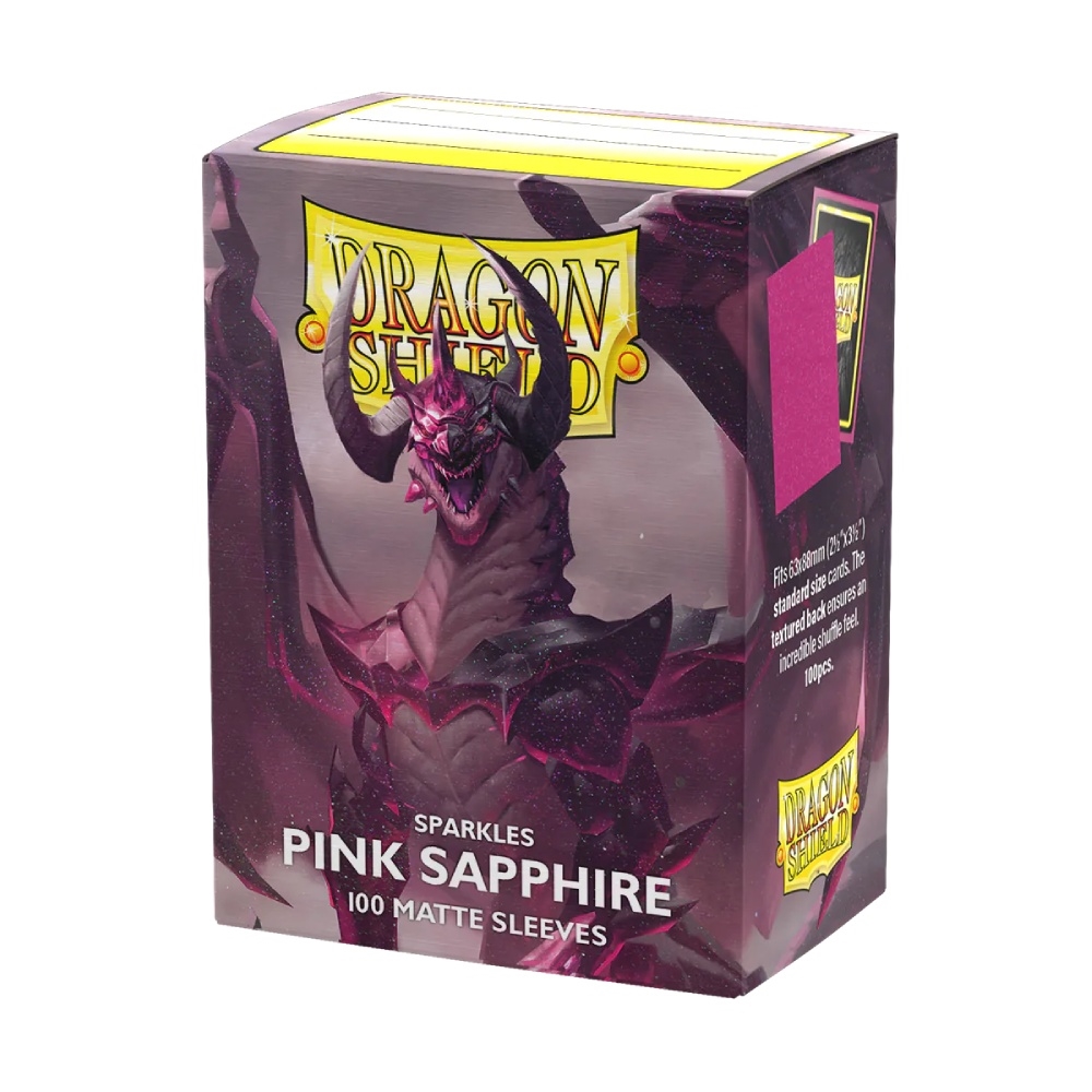 Dragon Shield Sparkles Pink Sapphire 100 Matte Standard Card Sleeves