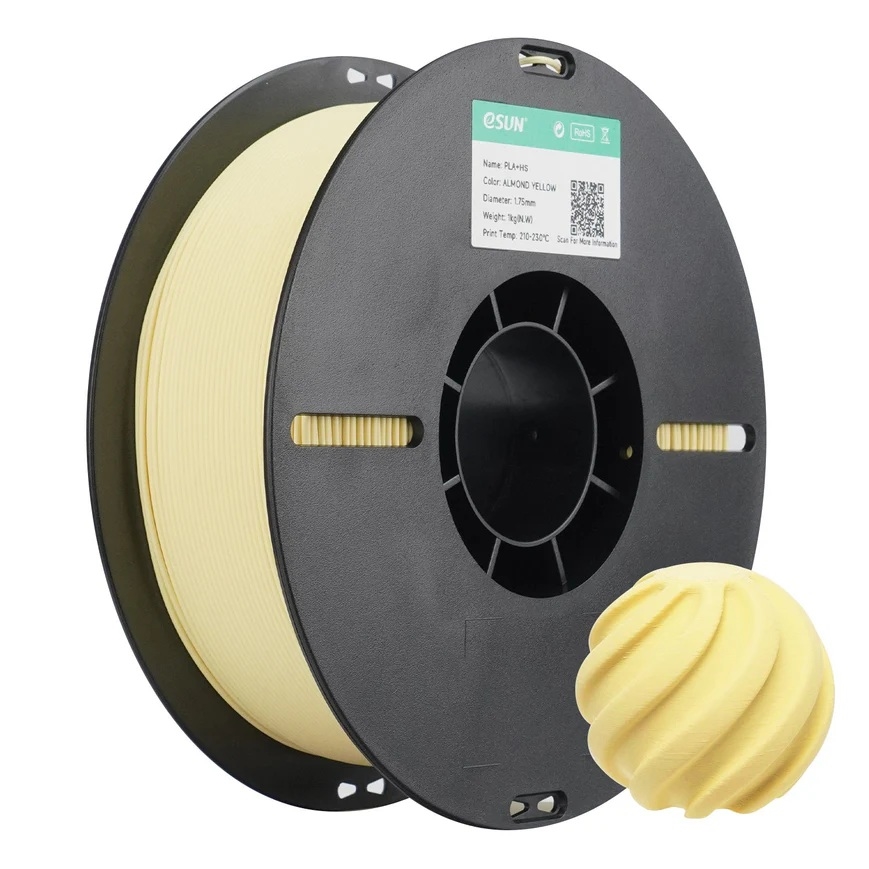 eSUN PLA+ HS High Speed 3D Print Filament 1.75mm 1kg - Almond Yellow