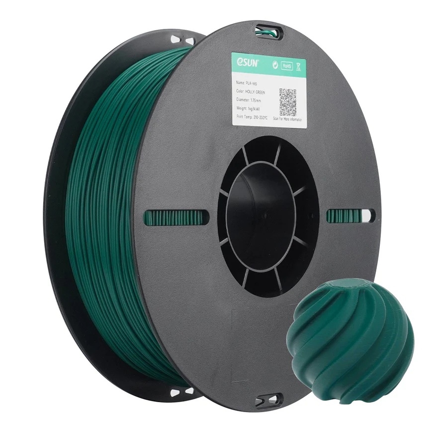 eSUN PLA+ HS High Speed 3D Print Filament 1.75mm 1kg - Holly Green