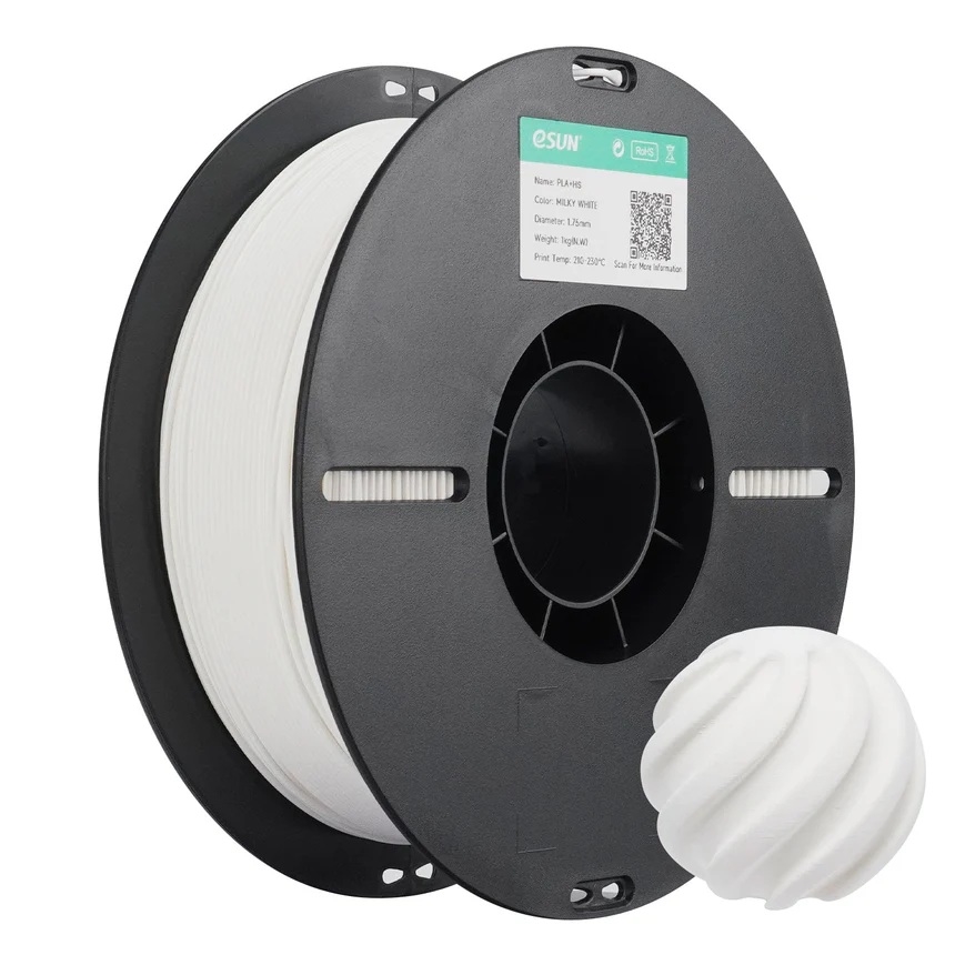 eSUN PLA+ HS High Speed 3D Print Filament 1.75mm 1kg - Milky White