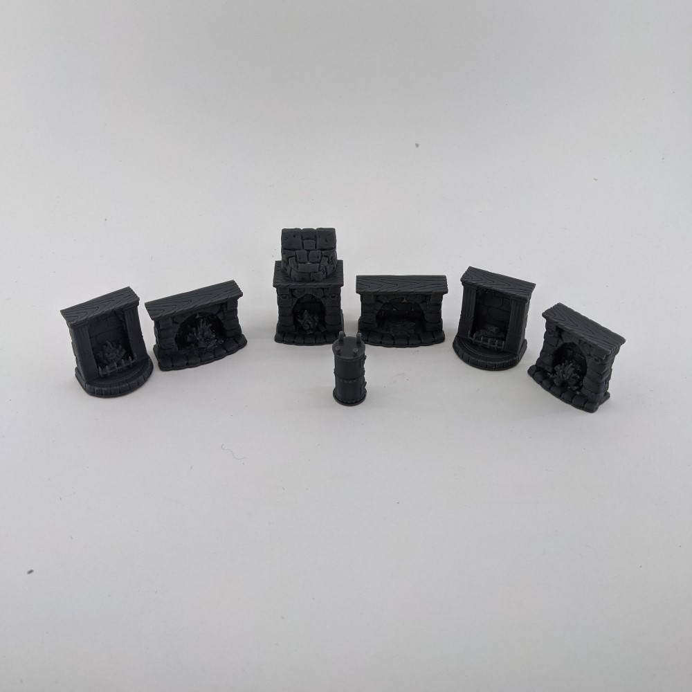 Fireplace set of 7 by Black Scroll Games