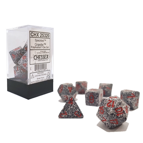 Granite Speckled Polyhedral 7-Die Set Chessex CHX25320