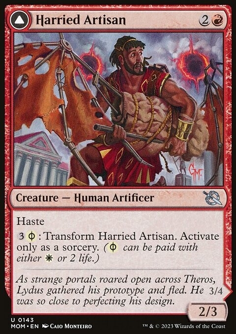 Harried Artisan // Phyrexian Skyflayer