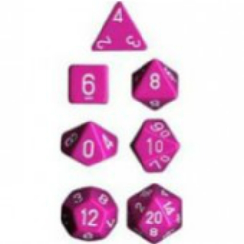 Light Purple with White Opaque Polyhedral 7-Die Set Chessex CHX25427