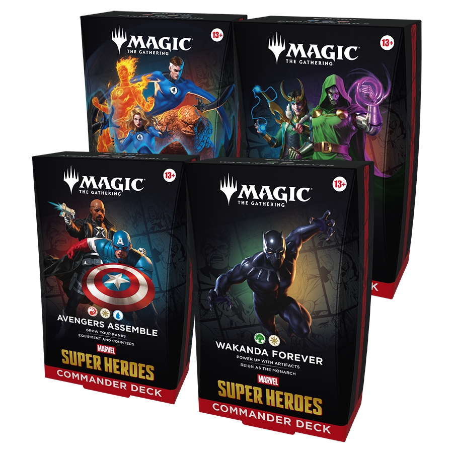 Magic the Gathering Marvel Super Heroes Commander Deck Set of 4