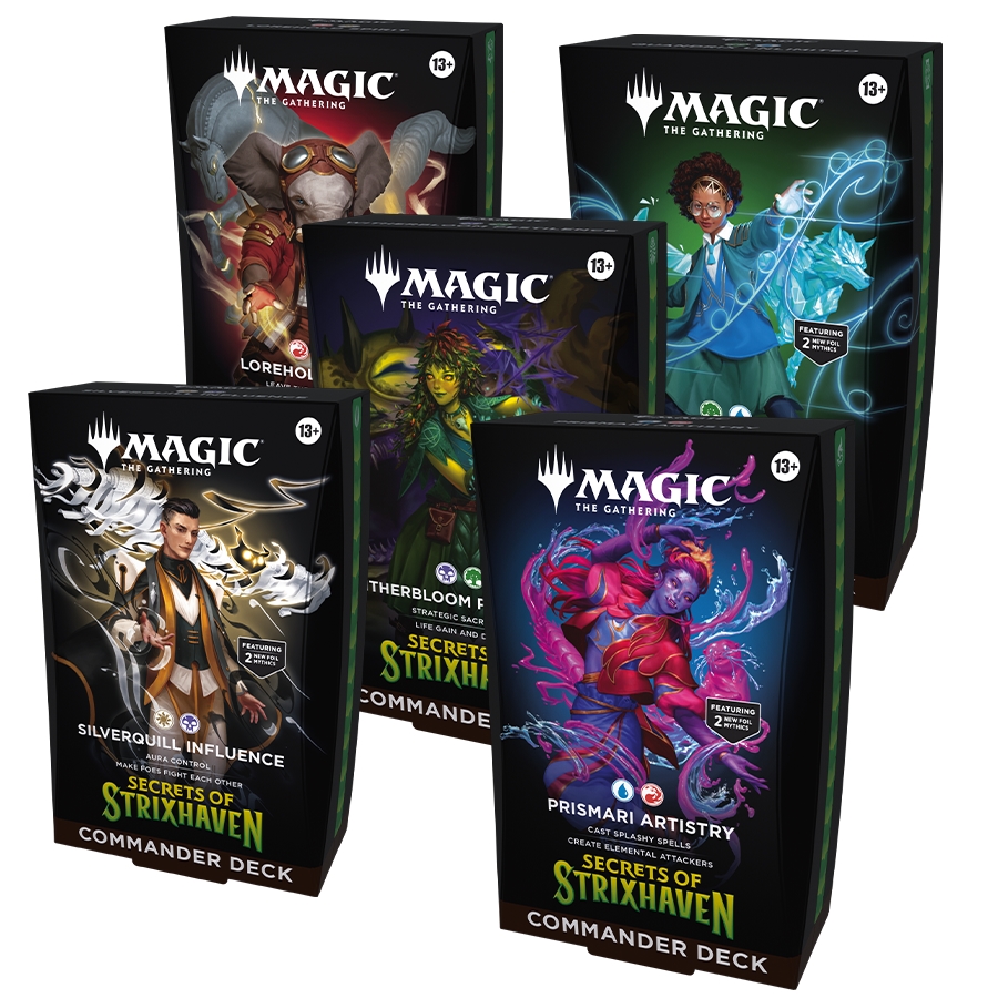 Magic the Gathering Secrets of Strixhaven Commander Deck - Set of 5