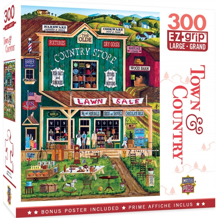 Masterpieces Puzzle Town & Country The Old Country Store Ez Grip Puzzle