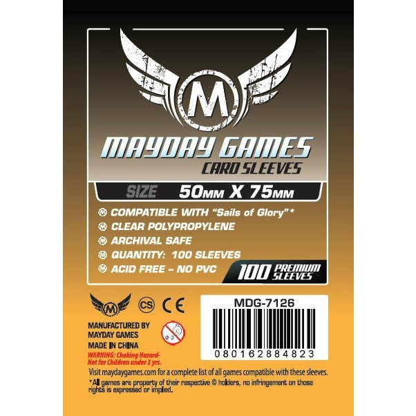 Mayday Games Card Sleeves 50x75mm (100 Pack)