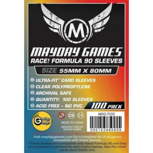 Mayday Games Card Sleeves 55x80mm (100 Pack)