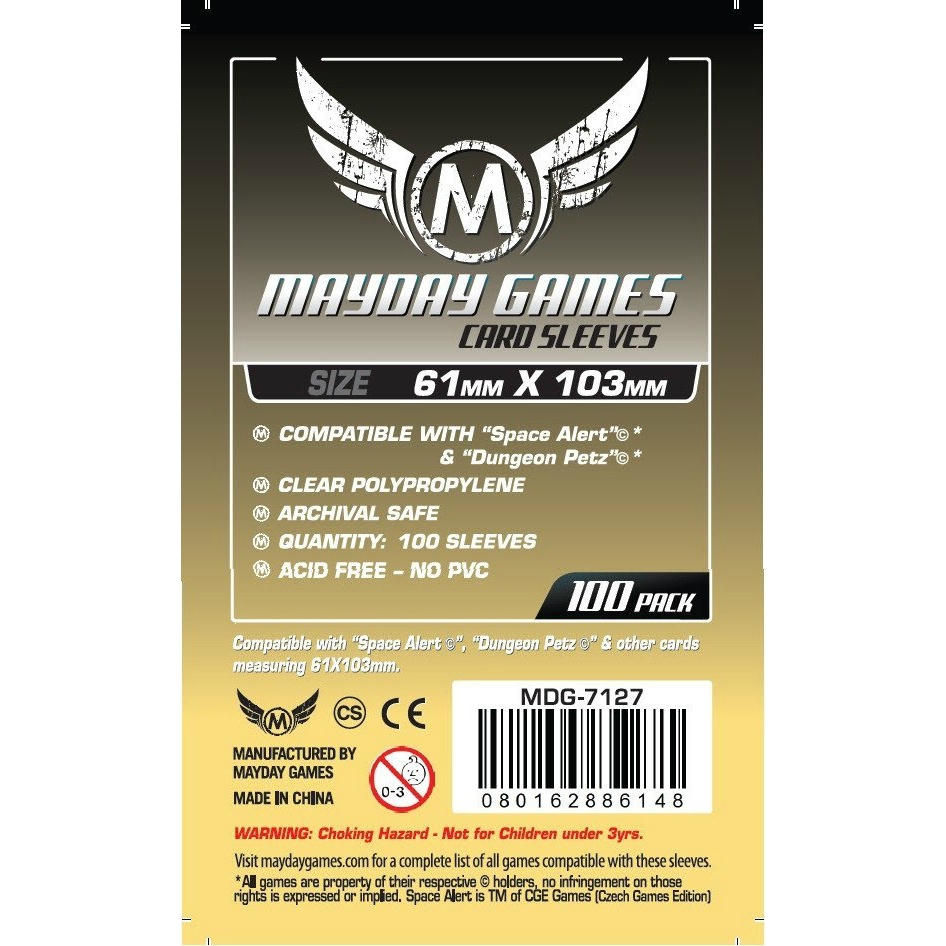 Mayday Games Card Sleeves 61x103mm (100 Pack)