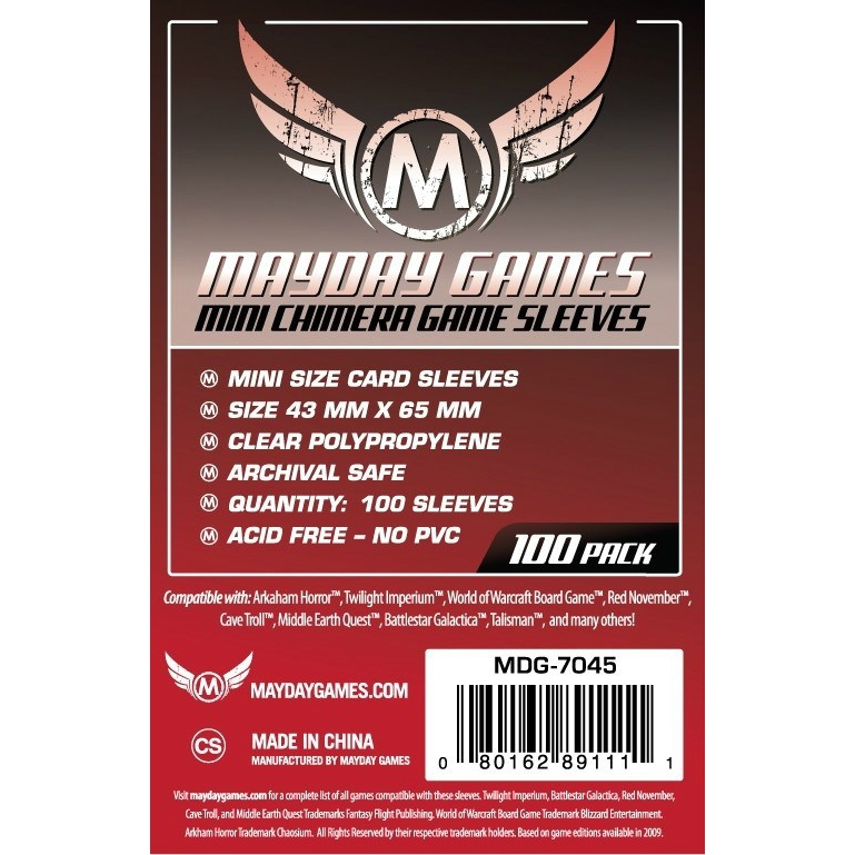Mayday Games Mini Chimera Sleeves 43x65mm (100 Pack)