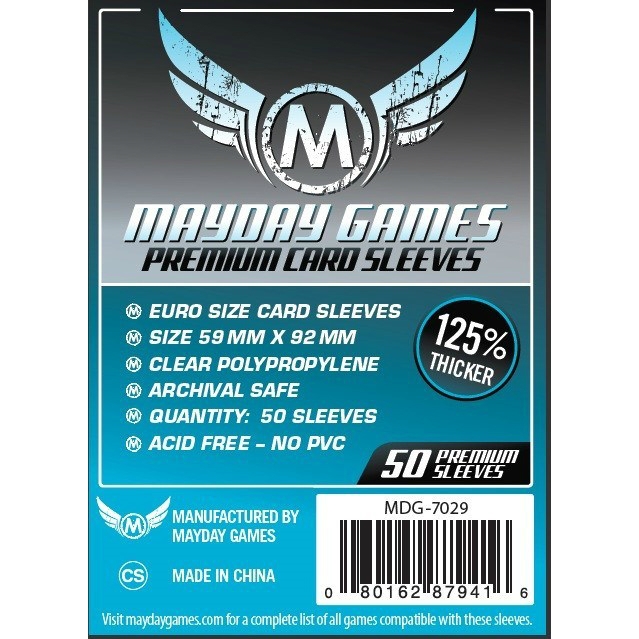Mayday Games Premium Card Sleeves 59x92mm (50 Pack)