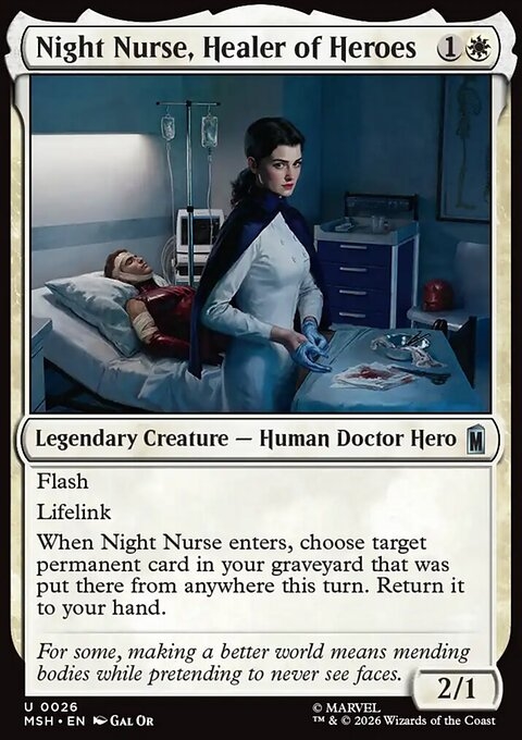 Night Nurse, Healer of Heroes