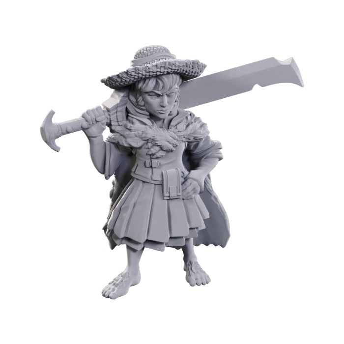 Pathfinder Battles Unpainted Miniatures Female Halfling Magus Low-Level