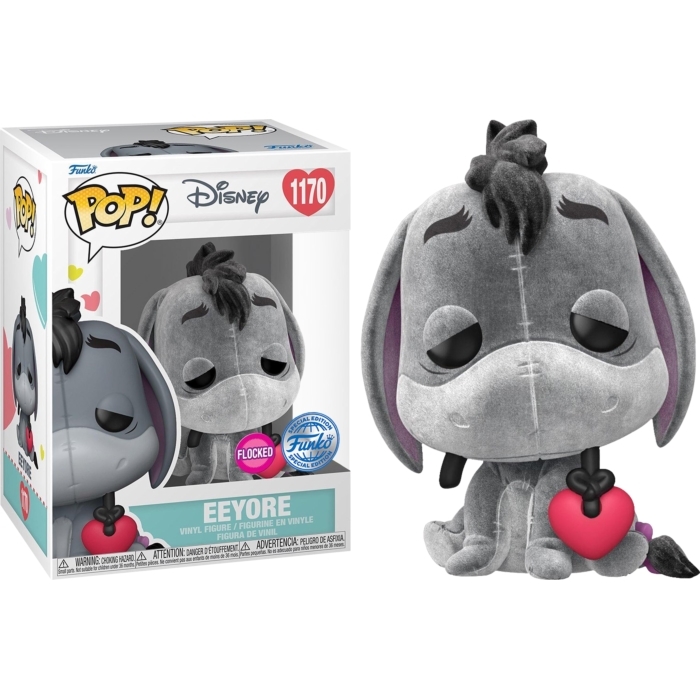 POP Disney Winnie the Pooh - Eeyore with Heart Flocked (RS)