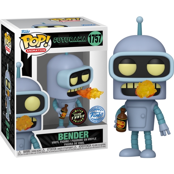 POP Futurama Bender with Fire Breath Chase Glow #1757