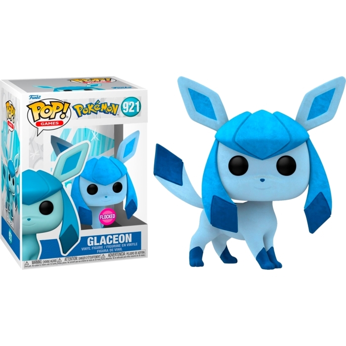 POP Pokemon Glaceon Flocked