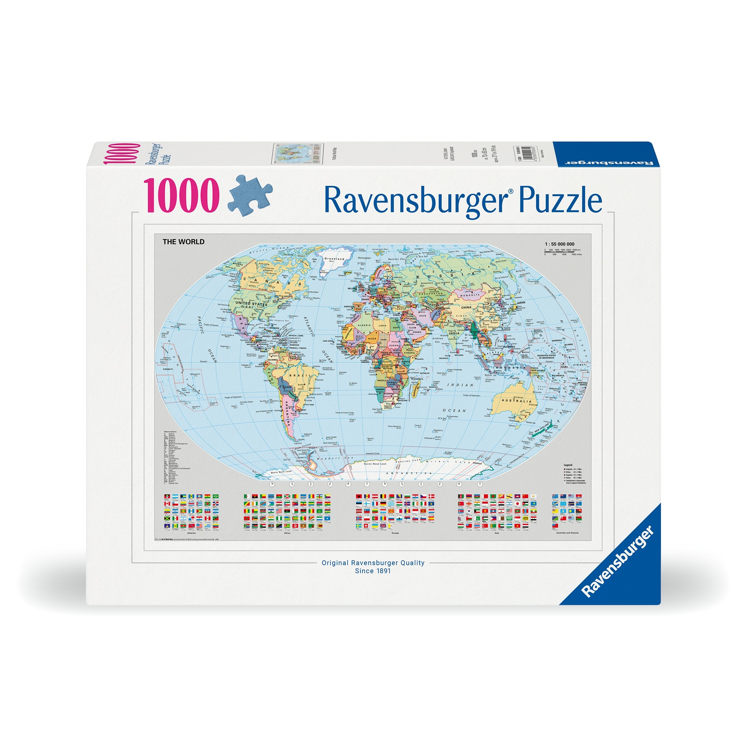 Ravensburger - Political World Map Puzzle 1000 Pieces