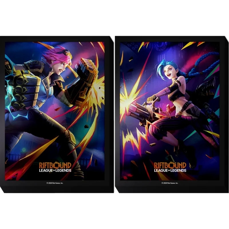 Riftbound TCG 100 Art Sleeves - Vi vs Jinx