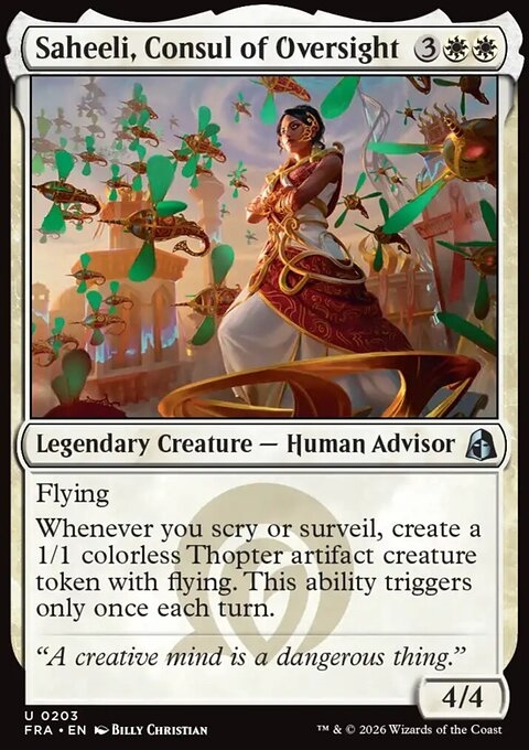 Saheeli, Consul of Oversight