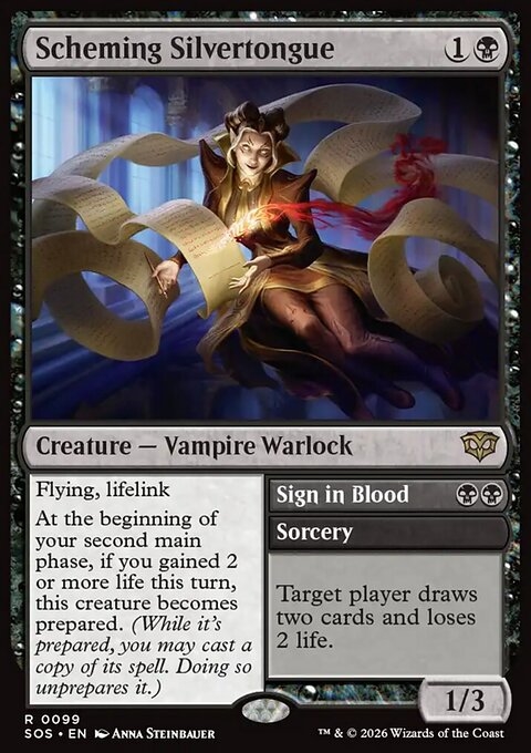 Scheming Silvertongue // Sign in Blood