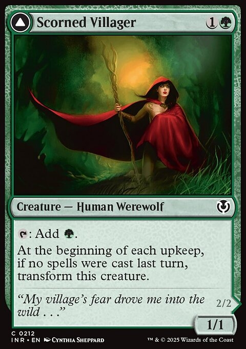 Scorned Villager // Moonscarred Werewolf
