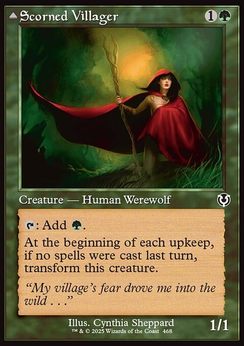 Scorned Villager // Moonscarred Werewolf