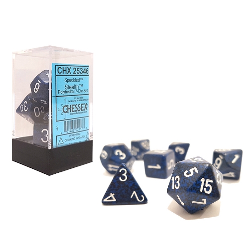 Stealth Speckled Polyhedral 7-die Set Chessex CHX25346