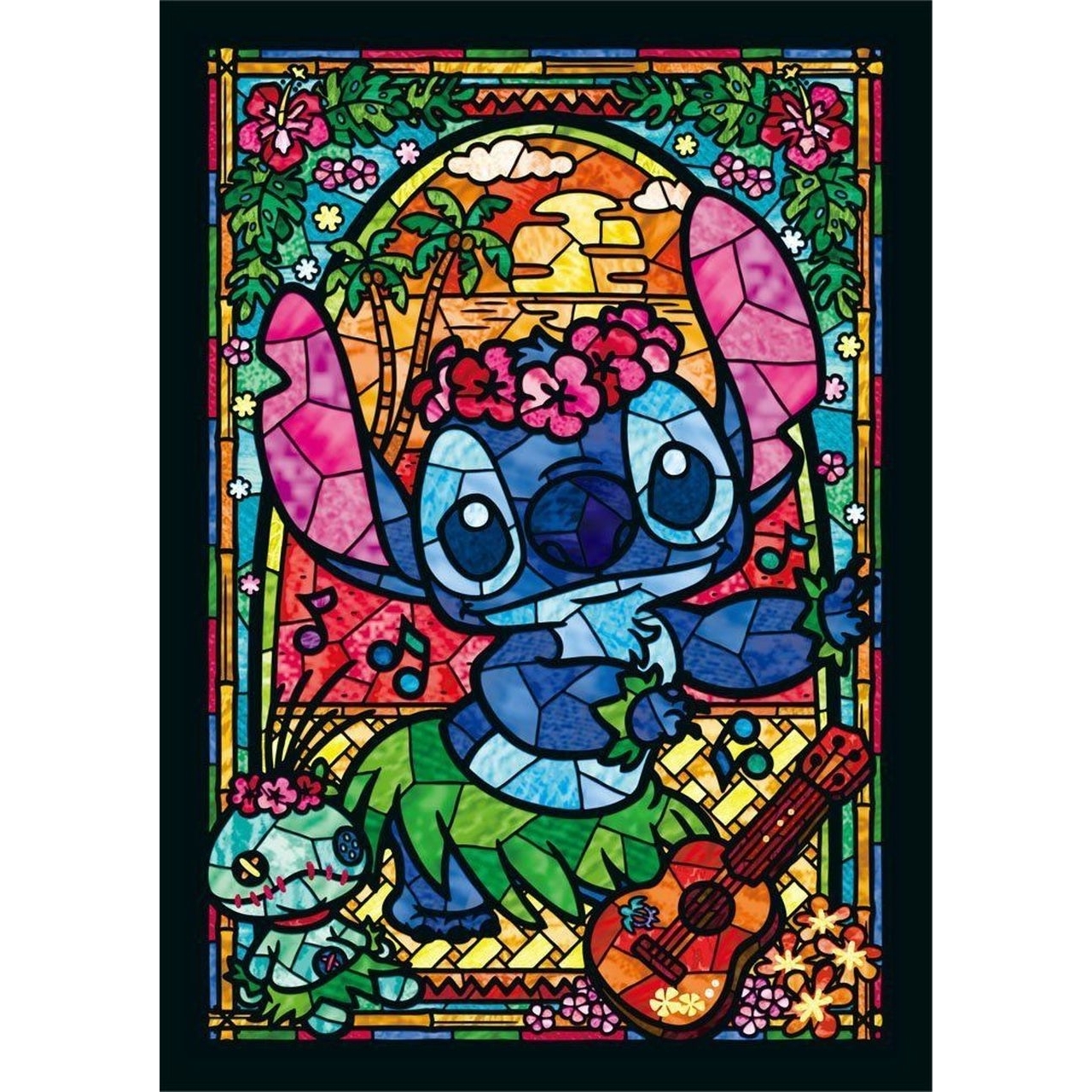 Tenyo Puzzle Disney Stitch Stained Glass Puzzle 266 pieces
