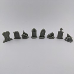 Tombstones Set of 8 by Black Scroll Games