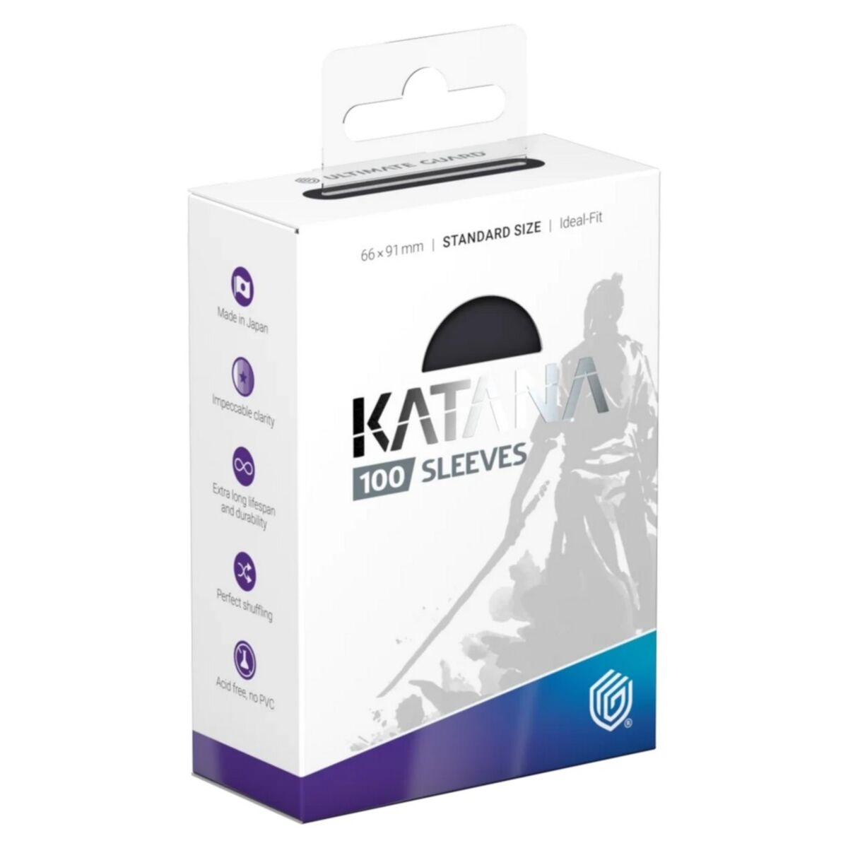 Ultimate Guard Katana 100 Standard Size Sleeves - Obsidian Shard