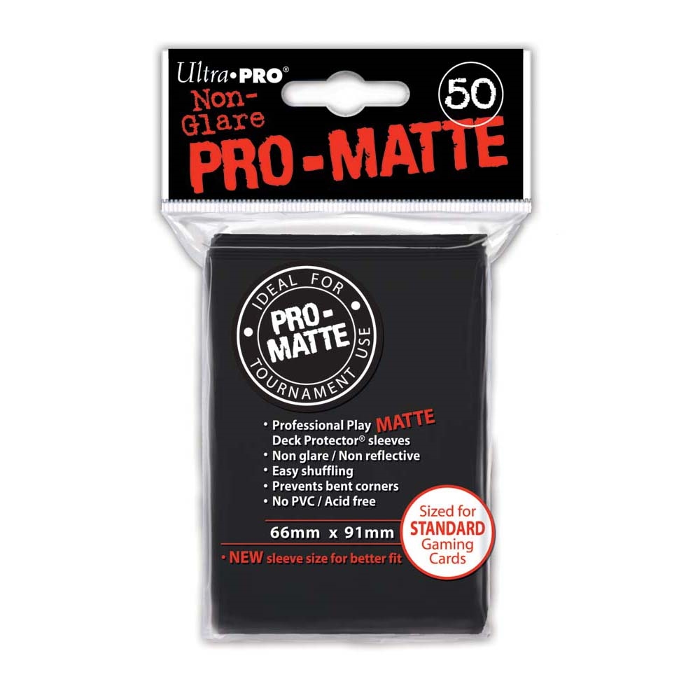 Ultra Pro Pro-Matte Deck Protectors Standard 50ct Black