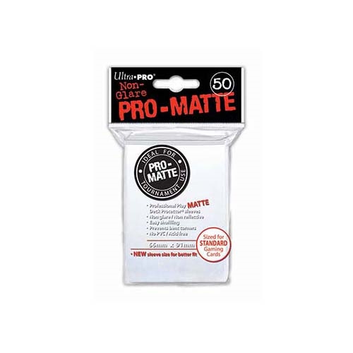 Ultra Pro Pro-Matte Deck Protectors Standard White 50ct