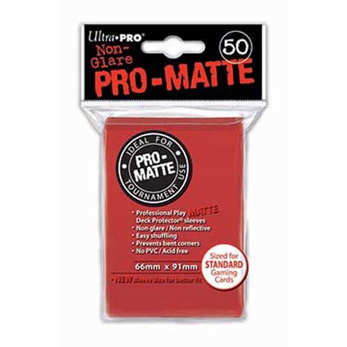 Ultra Pro Pro-Matte Red Deck Protectors Standard 50ct