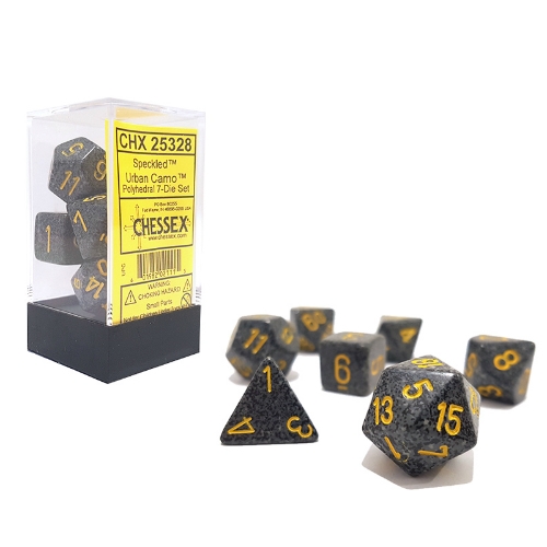 Urban Camo Speckled Polyhedral 7-Die Set Chessex CHX25328