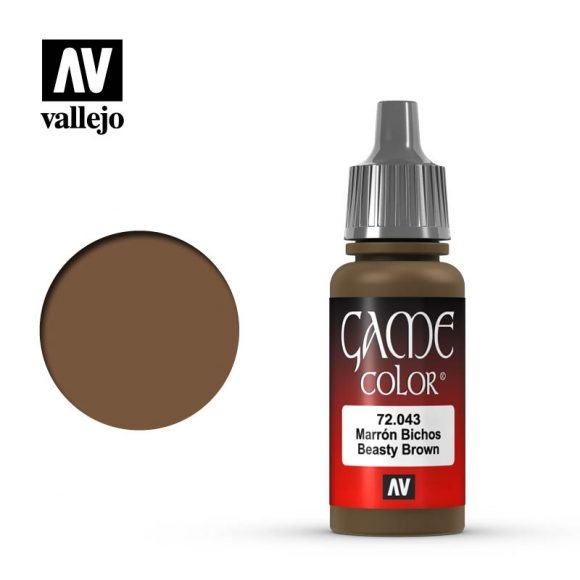 Vallejo Game Color Paint 17mL Beasty Brown 72.043