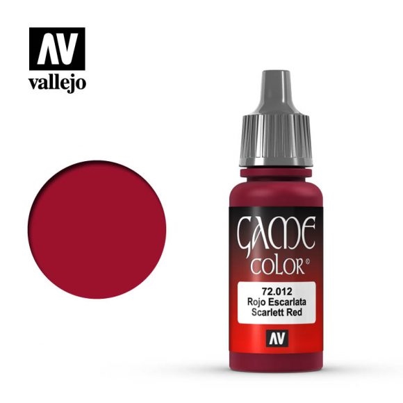 Vallejo Game Color Paint 17mL Scarlet Red 72.012