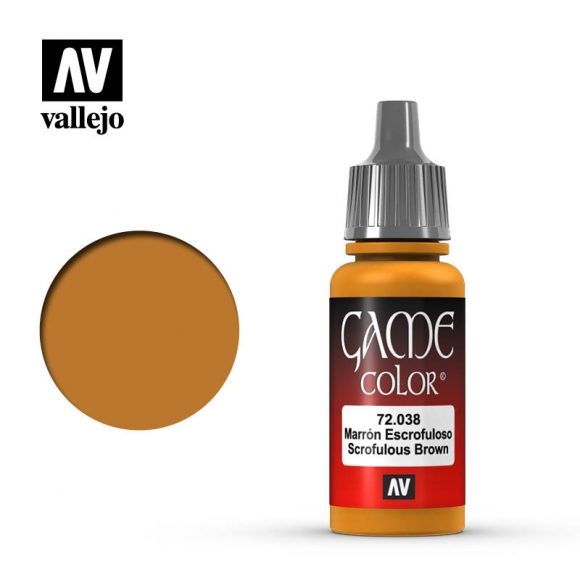 Vallejo Game Color Paint 17mL Scrofulous Brown 72.038