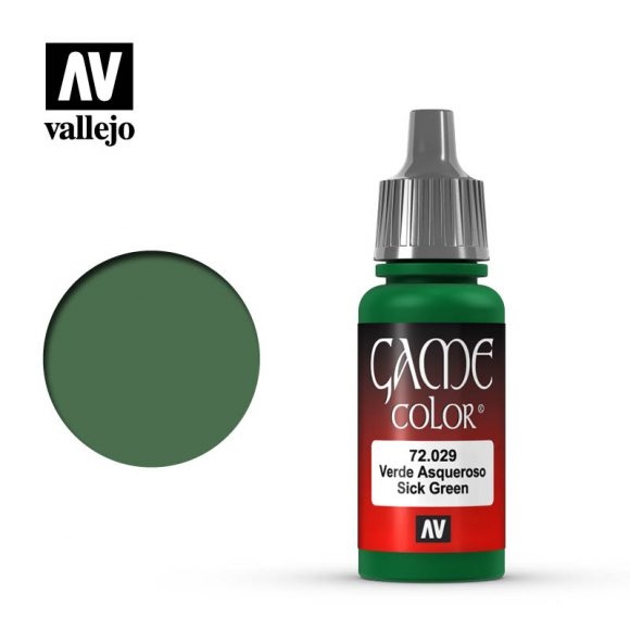 Vallejo Game Color Paint 17mL Sick Green 72.029