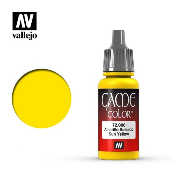 Vallejo Game Color Paint 17mL Sun Yellow 72.006